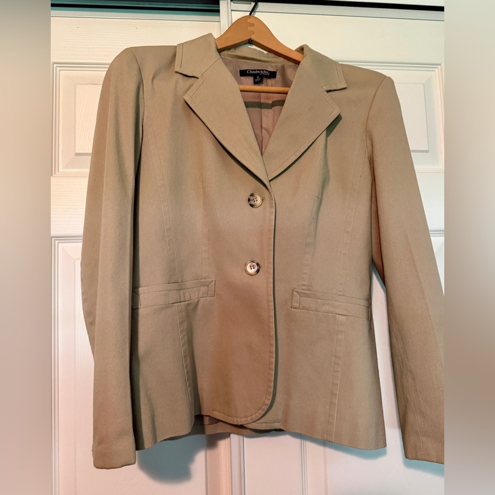 Chadwick's Tan Blazer Jacket - Size 6